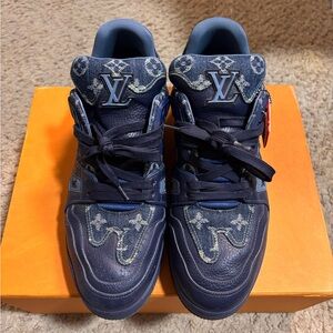 Louis Vuitton Navy Monogram High-Tops